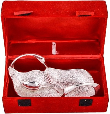 

Raj Laxmi Silver Plated Decorative Platter(Multicolor, Pack of 2)