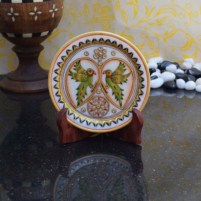 

eCraftIndia Stoneware Decorative Platter(Multicolor)