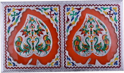 

Shreeng Shreeng Handicraft 10x17 Silver Meena Dry Fruit/ Multipurpose Box (23cmX43cmX5cm) Wooden Decorative Platter(Multicolor)
