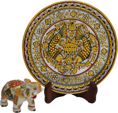 

eCraftIndia Stoneware Decorative Platter(Multicolor, Pack of 2)