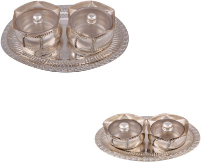 

G S Museum 2 Big Tai Loti Set and 2 Small Tai Loti Set Bowl Spoon Tray Serving Set