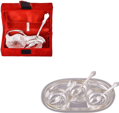 G S Museum Mini Duck Tray with Spoon and 3 Square Bowl with Spoon and Tray Bowl Spoon Tray Serving Set