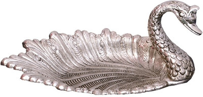 

RCI HANDICRAFTS Aluminium Decorative Platter(Silver)