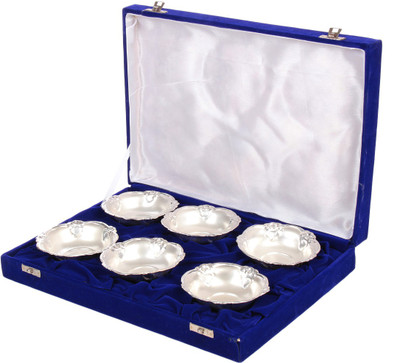75% OFF on Jewel Fuel 6 Bowl Set With Velvet Gift Box Silver Plated Decorative Platter(Silver, Pack of 6)