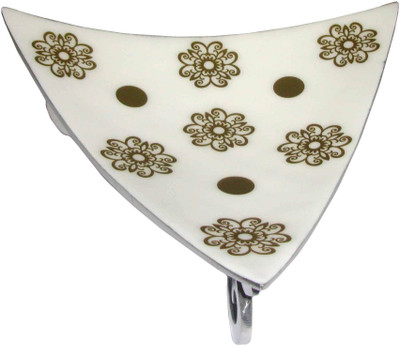 

Art N Crafts Aluminium Decorative Platter(White, Gold)