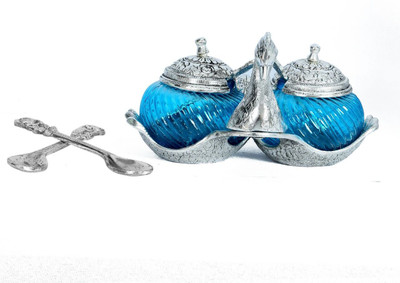 

Etsi Bitsi Handcrafted Beautiful & Elegant Duck shaped Aluminium Decorative Platter(Blue, Pack of 3)