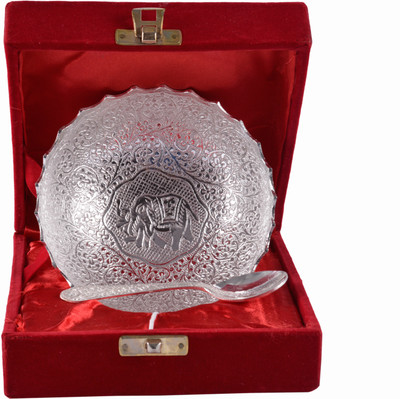 

Soundarya Silver Plated Decorative Platter(Silver, Pack of 2)