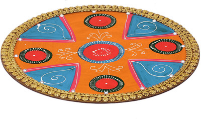 34% OFF on Aapno Rajasthan Wood Decorative Platter(Multicolor)