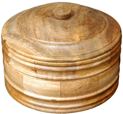 

limra handicrafts Wooden Decorative Platter(Brown)