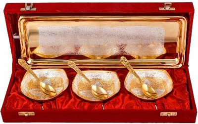 

Raj Laxmi Silver Plated Decorative Platter(Multicolor, Pack of 7)