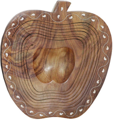 

Apkamart Handcrafted Wooden Tray Wooden Decorative Platter(Brown)