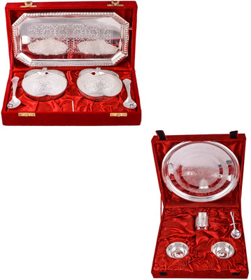 

G S Museum 2 Appel Bowl With Spoon and Tray and Small Thali Set Bowl Spoon Tray Serving Set