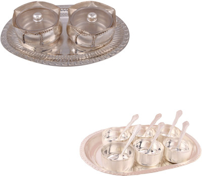 

G S Museum 2 Big Tai Loti Set and Premium 6 Bowl Set with Oval Tray Bowl Spoon Tray Serving Set