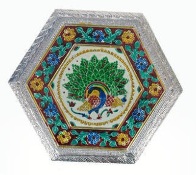 

SGS Products Wooden Decorative Platter(Silver)