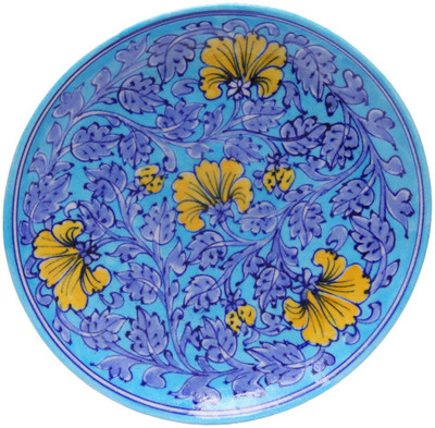 

Shilpbazaar Pottery Decorative Platter(Blue)