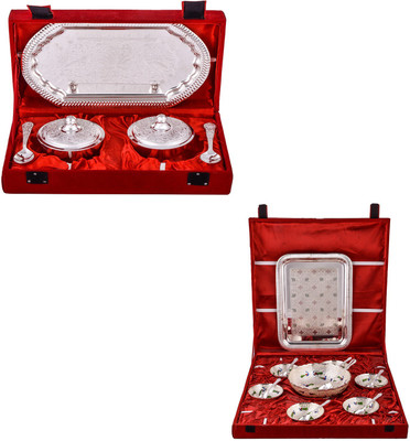 

G S Museum Supari Set with Spoon and Pudding Set Bowl Spoon Tray Serving Set