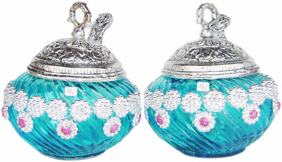 48% OFF on Rastogi Handicrafts Glass Decorative Platter(Blue, Pack of 2) 48% OFF on Rastogi Handicrafts Glass Decorative Platter(Blue, Pack of 2)