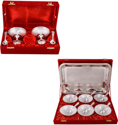 

G S Museum 2 Ice Cream Mug with Spoon and 6 Mor Bowl with Spoon and Tray Bowl Spoon Tray Serving Set