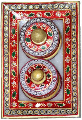 

Crafticia Marble Decorative Platter Stoneware Decorative Platter(Multicolor, Pack of 3)