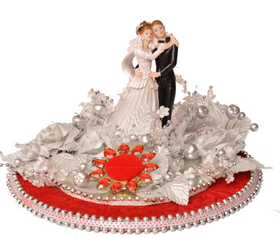 

Loops n knots Ring Platter Keepsake(Red)