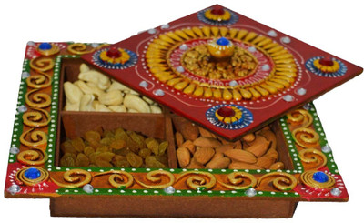 

eCraftIndia Paper Mache Decorative Platter(Multicolor)