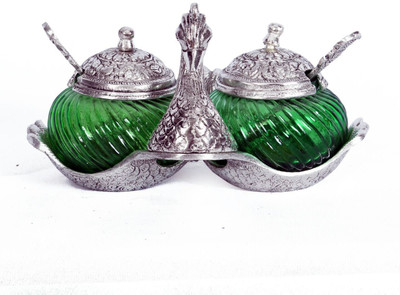 

Etsi Bitsi Duck shaped Aluminium Decorative Platter(Green, Pack of 3)