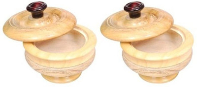 

Onlineshoppee Wooden Dry Fruit Box Pack Of 2 Wooden Decorative Platter(Brown, Pack of 2)
