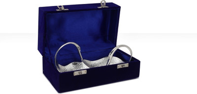 54% OFF on JaipurCrafts Designer Brass Decorative Platter(Silver, Pack of 2)