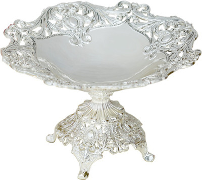 

The Divine Luxury Silver Plated Decorative Platter(Silver)
