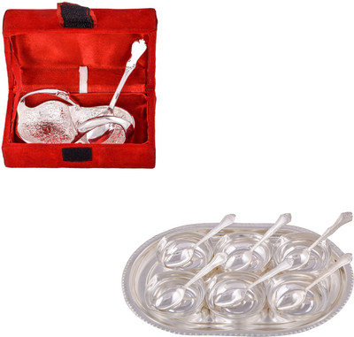 

G S Museum Mini Duck Tray with Spoon and 6 Square Bowl with Spoon and Tray Bowl Spoon Tray Serving Set