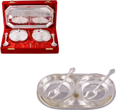 

G S Museum 2 Appel Bowl With Spoon and Tray and 2 5" Bowl with Spoon and Tray Bowl Spoon Tray Serving Set
