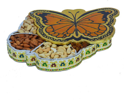 

eCraftIndia Aluminium Decorative Platter(Multicolor)