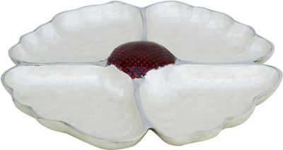 

The Divine Luxury Platter 4 Petals (White) Aluminium Decorative Platter(White)