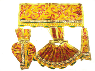 

DivineAura Krishna, Radha Dress(Cotton)