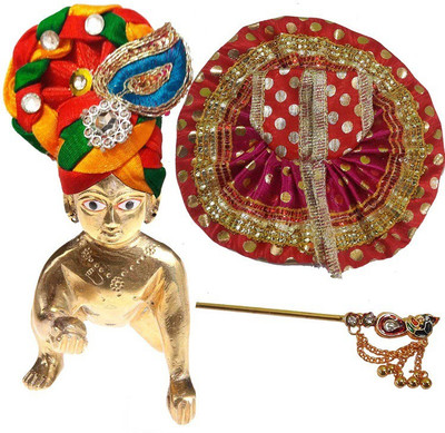 

CraftEra Bansuri(Flute) Deity Ornament(Sai Baba, Ganesh Ji, Laddu gopal)