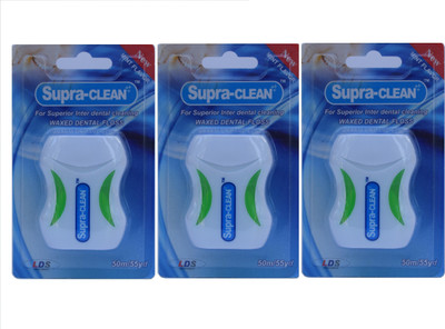 

Supraclean Waxed Dental Floss(5000 cm, Pack of 3)
