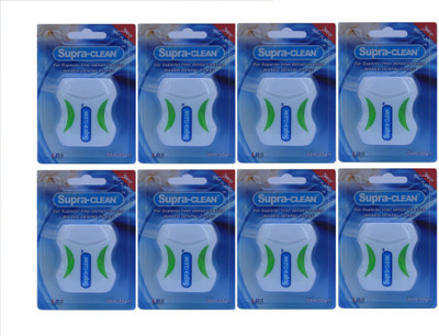 

Supraclean Waxed Dental Floss(5000 cm, Pack of 8)