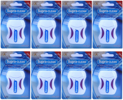 

Supraclean Waxed Dental Floss(5000 cm, Pack of 8)