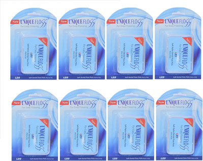 

Unique Floss Original Dental Floss and Sticks(78 mm, Pack of 8)