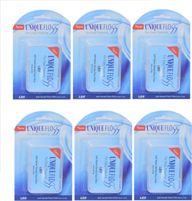 

Unique Floss Original Dental floss and sticks(78 mm, Pack of 6)