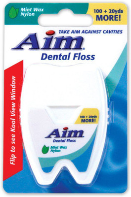 

Aim Dental Floss Waxed (100+20 Yards More)(10972 cm)