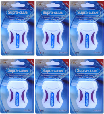 

Supraclean Waxed Dental Floss(5000 cm, Pack of 6)