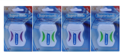 

Supraclean Waxed Dental Floss(5000 cm, Pack of 4)
