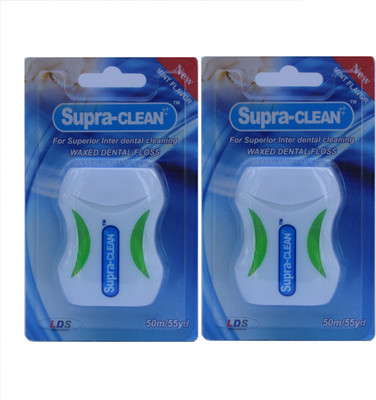 

Supraclean Waxed Dental Floss(5000 cm, Pack of 2)