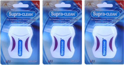 

Supraclean Waxed Dental Floss(5000 cm, Pack of 3)
