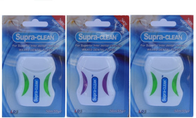 

Supraclean Waxed Dental Floss(5000 cm, Pack of 3)
