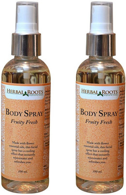 

Herbal Roots Fruity Fresh Body Mist - For Women(200 ml, Pack of 2)