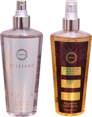 

Armaf 1 ITALIANO::1 SHADES WOOD Body Mist - For Men & Women(500 ml, Pack of 2)