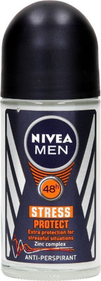 

Nivea 48 H Stress Protect Extra Protection Anti-Perspirant Deodorant Roll-on - For Men(45 ml)