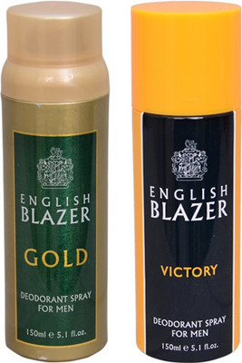 

English Blazer 1 GOLD::1 VICTORY Deodorant Spray - For Men(200 g, Pack of 2)